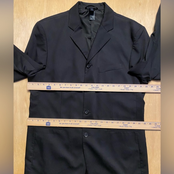 Black Claiborne Men’s Suit Jacket Blazer 42R - Picture 3 of 12